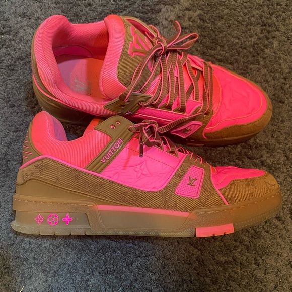 Louis Vuitton Pink And Brown Trainers - Picture 8 of 9